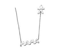 Collana Lotus Silver Mama Boy LP1239-1/2 Donna ECHT 925 Argento JLP1239-1-2