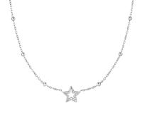 Collana Luca Barra Donna Acciaio Stella Zirconi Bianchi _CK2203