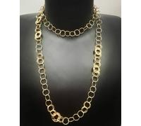 COLLANA LUNGA AD ANELLI ARGENTO 925 RODIATO ORO ANALLERGICO GIOIELLI ARVI