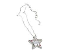 Collana lunga con ciondolo a forma di stella a cinque punti, con zircone dopamina, per eleganza quotidiana, delicata collana a stella da indossare tutti i giorni, Misura unica, come descritto, come