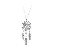 Collana Lunga con Pendente a Forma di Piuma da Sogno Dream Catcher in Stile Bohemia Elegante e popolareDurability
