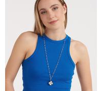 Collana Lunga Donna Acciaio Quadrifoglio Portafortuna Sagapo SSE03 Gioielli Moda