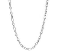 Collana lunga in acciaio color argento catena decisa Sagapo SHK21