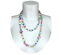 Collana Lunga Madreperla,perle,pietre Dure,cristalli da donna Multicolore M/28