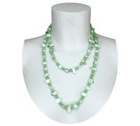 Collana Lunga Madreperla,perle,pietre Dure,cristalli da donna Verde M/42