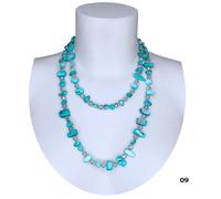 Collana Lunga Madreperla pietre Dure perle cristalli da Donna 40 colori