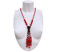 Collana Lunga Perle Cristalli 8mm Brillante Classica Elegante da Donna