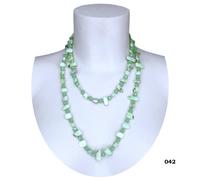 Collana Lunga Perle,Madreperla,Cristalli,Pietra Dura da Donna,Rosa Scuro Traspar