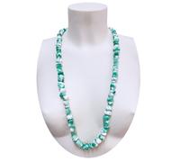 Collana Lunga Pietre Dure Irregolare da 10-15mm Donna Elegante Naturale 84cm