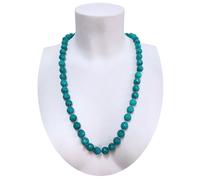 Collana Lunga Pietre Dure Sfaccettate Perline 12mm Donna Elegante Naturale 70cm