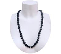 Collana Lunga Pietre Dure Sfaccettate Perline 12mm Donna Elegante Naturale 70cm