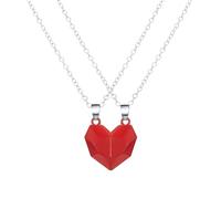 Collana magnetica in argento sterling 925 per donne e uomini, 2 pezzi/set Collane per coppie Attrazione tra amanti Collana con ciondolo a cuore, Bestie