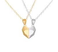 Collana magnetica in argento sterling 925 per donne e uomini, 2 pezzi/set Collane per coppie Attrazione tra amanti Collana con ciondolo a cuore, Bestie