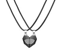 Collana magnetica in argento sterling 925 per donne e uomini, 2 pezzi/set Collane per coppie Attrazione tra amanti Collana con ciondolo a cuore, Bestie