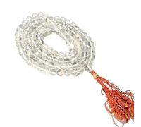 Collana Mala Zen con 108 perline di preghiera in cristallo rocca naturale | Rosario tibetano Malas da 6 mm 8 mm 10 mm 12 mm