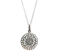 Collana Mandala Ciondolo Paisley Hope 8 stelle Argento sterling 925 Catena...