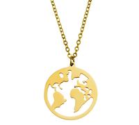 Collana Mappa del Mondo - Oro