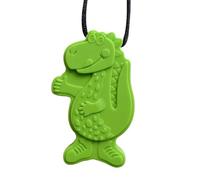 Collana masticabile, giocattoli da masticare in silicone per bambini, collana sensoriale da masticare per adolescenti, giocattoli sensoriali da masticare con dinosauro per autismo, collana