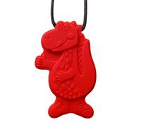 Collana masticabile, giocattoli da masticare in silicone per bambini, collana sensoriale da masticare per adolescenti, giocattoli sensoriali da masticare con dinosauro per autismo, collana