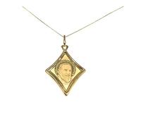 COLLANA MEDAGLIETTA SAN PIO IN ORO GIALLO 18 KT