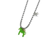 Collana minimalista a forma di puledri in lega robusta, catena clavicola senza data, gioielli per casual o formale, collana in lega robusta per l'uso quotidiano, One Size, come descritto, come