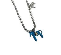 Collana minimalista a forma di puledri in lega robusta, catena clavicola senza data, gioielli per casual o formale, collana in lega robusta per l'uso quotidiano, One Size, come descritto, come