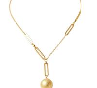 Collana Minimalista Francese In Metallo, Combinazione Geometrica A Strati, Pendente A Forma Di Y Con Texture Opaca, Pendente A Forma Di Y Adatto Per Il Pendolarismo Quotidiano, Casual