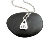 Collana miniouija in argento sterling 925. Planchette reversibile sì no. Ciondolo ouiji con spirito di seduta spiritica. Divinazione. Ciondolo mistico | con catena da 18 pollici | placcato argento
