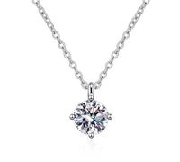Collana Moissanite per Donne Silver Classic Girlfriend More Figlia Mamma