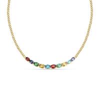 Morellato Collana Donna, Collezione Colori, in Acciaio, Ottone, Zirconi Naturali Colorati, Chiusura a Moschettone, Anno 2023 - SAVY01