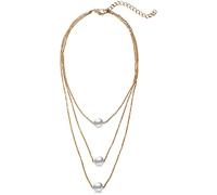 Collana multistrato di perle singole per le donne semplice collana di perle a tre strati girocollo gioielli alla moda con bella