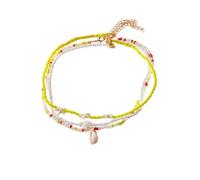 Collana multistrato di perline regolabile Shell Starfish Turtles Charm Clavicola Catena Gioielli per l'uso quotidiano Festival Collana multistrato Shell, Misura unica, come descritto, come descritto