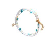 Collana multistrato di perline regolabile Shell Starfish Turtles Charm Clavicola Catena Gioielli per l'uso quotidiano Festival Collana multistrato Shell, Misura unica, come descritto, come descritto