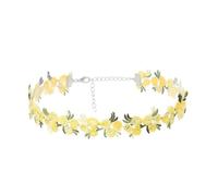 Collana multiuso in pizzo floreale morbido al tatto, accessorio portatile per donne regalo per migliorare qualsiasi outfit elegantemente lunghezza girocollo regolabile, Misura unica, come descritto