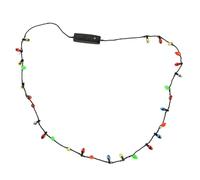 Collana natalizia a LED, con lampadina luminosa con a stringa per feste ed eventi, collane elettriche in ABS PP per uomini e donne, compleanno, matrimonio, festival, celebrazioni