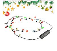 Collana Natalizia, Illuminazione Uniforme, 86 Cm, Piccola Stringa Luminosa A LED Natalizia, Collane Con Lampadine Natalizie, Resistente E Robusta, Per Bambini Uomini Donne Festival Celebrazione Palcos