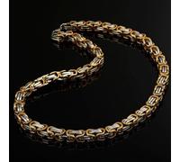 Collana,necklace catena UOMO Nero Oro Argento in Acciaio inox S.Steel 316L