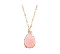 Collana Nome Collane e ciondoli di moda con ciondolo a forma di acqua con collana creativa da donna Drop Fashion Collana Farfalla Argento (Pink, One Size)