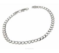 collana o bracciale argento 925 grumetta massiccia diamantata 4mm girocollo uomo