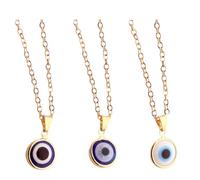 Collana Occhio Turco Blu in Lega 3 Pezzi Catena Estesa Colore Casuale