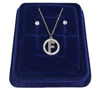 Collana Orecchini Punto Luce Lettera Iniziale Nome Girocollo Uomo Donna Acciaio