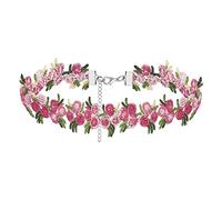 Collana Oro Donna Collana Morbido Arancione Rosa Super Fairy Dolce Fiore Arabo Nome, Misura unica, Pelle sintetica