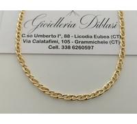 COLLANA ORO GIALLO 18 Kt 750% Uomo Donna Unisex COLLIER Maglia Catena Girocollo