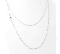 collana palline 1,8mm vero argento 925 rodiata effetto oro bianco beads sfere