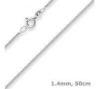 Collana Panzerkette Oro 1,4mm in Oro Bianco 50cm