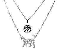 Collana Pendente A Due Livelli In Argento Di Captain Marvel Goose