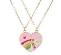 Collana Pendente Amicizia Set,2PCS Best Friends Collana BFF Collana Cuore Collana Amicizia per Ragazze Regalo di Compleanno per Migliori Amici,Stile 2
