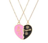 Collana Pendente Amicizia Set,2PCS Best Friends Collana BFF Collana Cuore Collana Amicizia per Ragazze Regalo di Compleanno per Migliori Amici,Stile 1