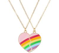 Collana Pendente Amicizia Set,2PCS Best Friends Collana BFF Collana Cuore Collana Amicizia per Ragazze Regalo di Compleanno per Migliori Amici,Stile 3