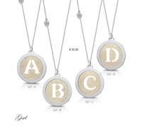 Collana Pendente Donna con lettera iniziale in acciaio/ottone anallergico Gisel